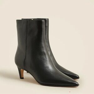 J. Crew New Stevie Ankle Boots in Black Leather